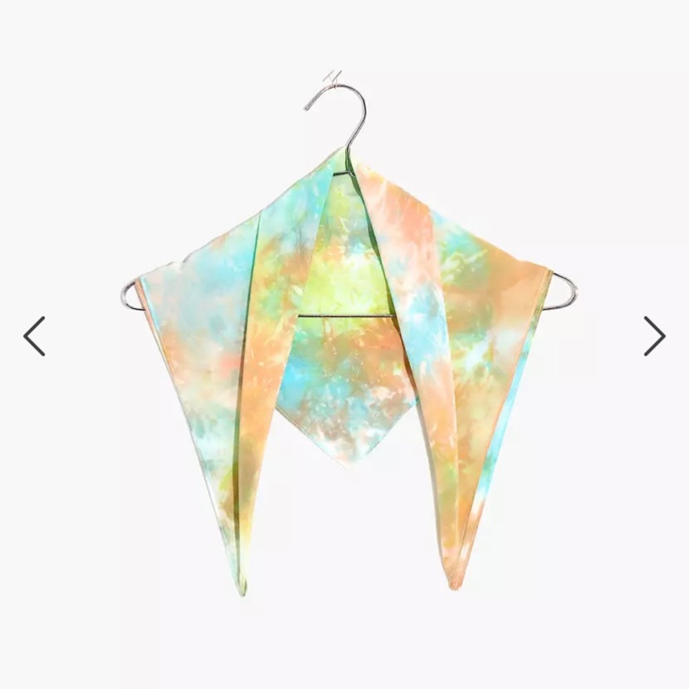 Madewell Silk Tie-dye Bandana Scarf NEW